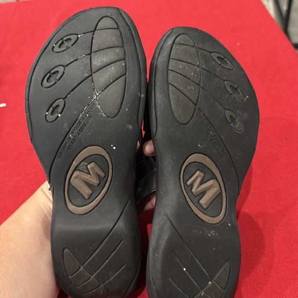 Merrell Black Sandals Durable Comfort Hiking - Picture 4 of 4